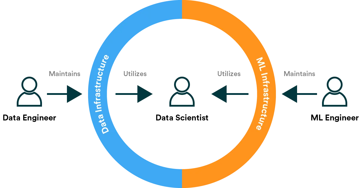 Data engineers, data scientists and machine learning engineers