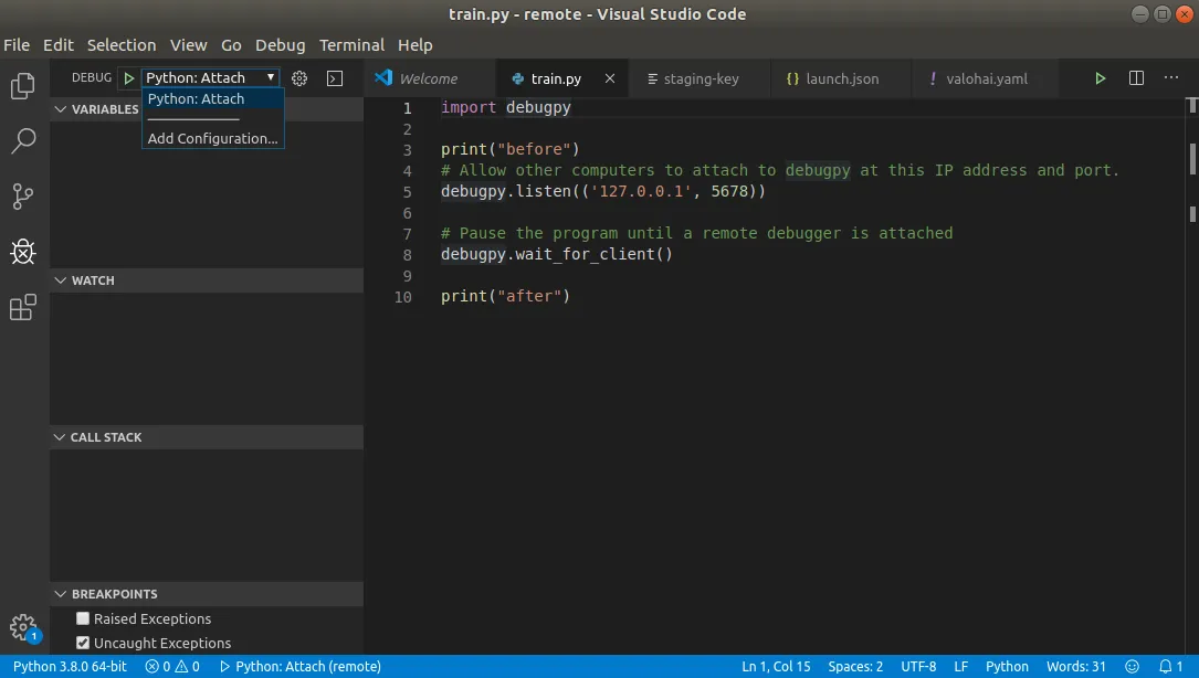 Debugger in IDE