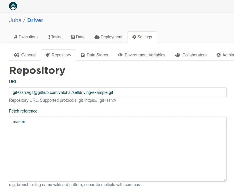 Create Valohai project for training a self-driving model