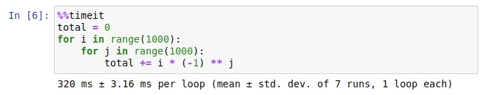 Time a cell in Jupyter notebook.