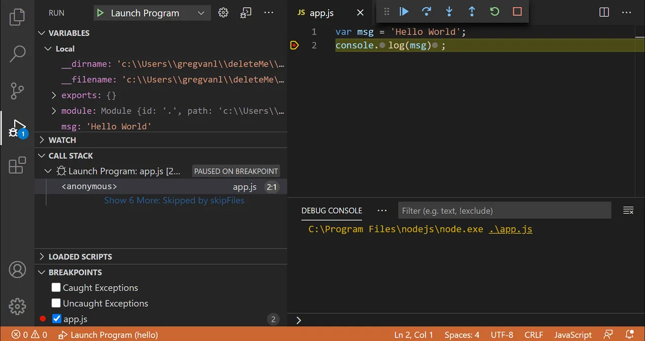 VSCode Debugger