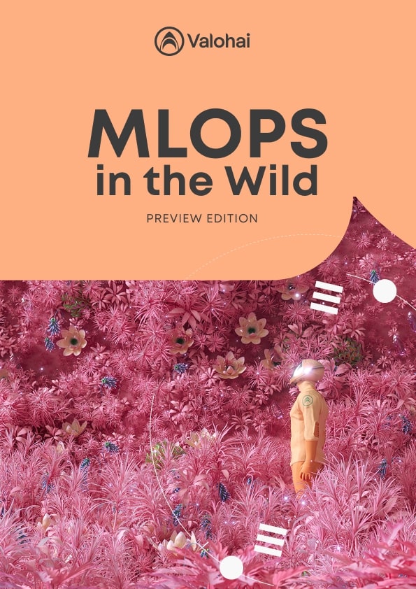 The cover of the MLOps in the Wild eBook by Valohai, a collection of MLPos case studies