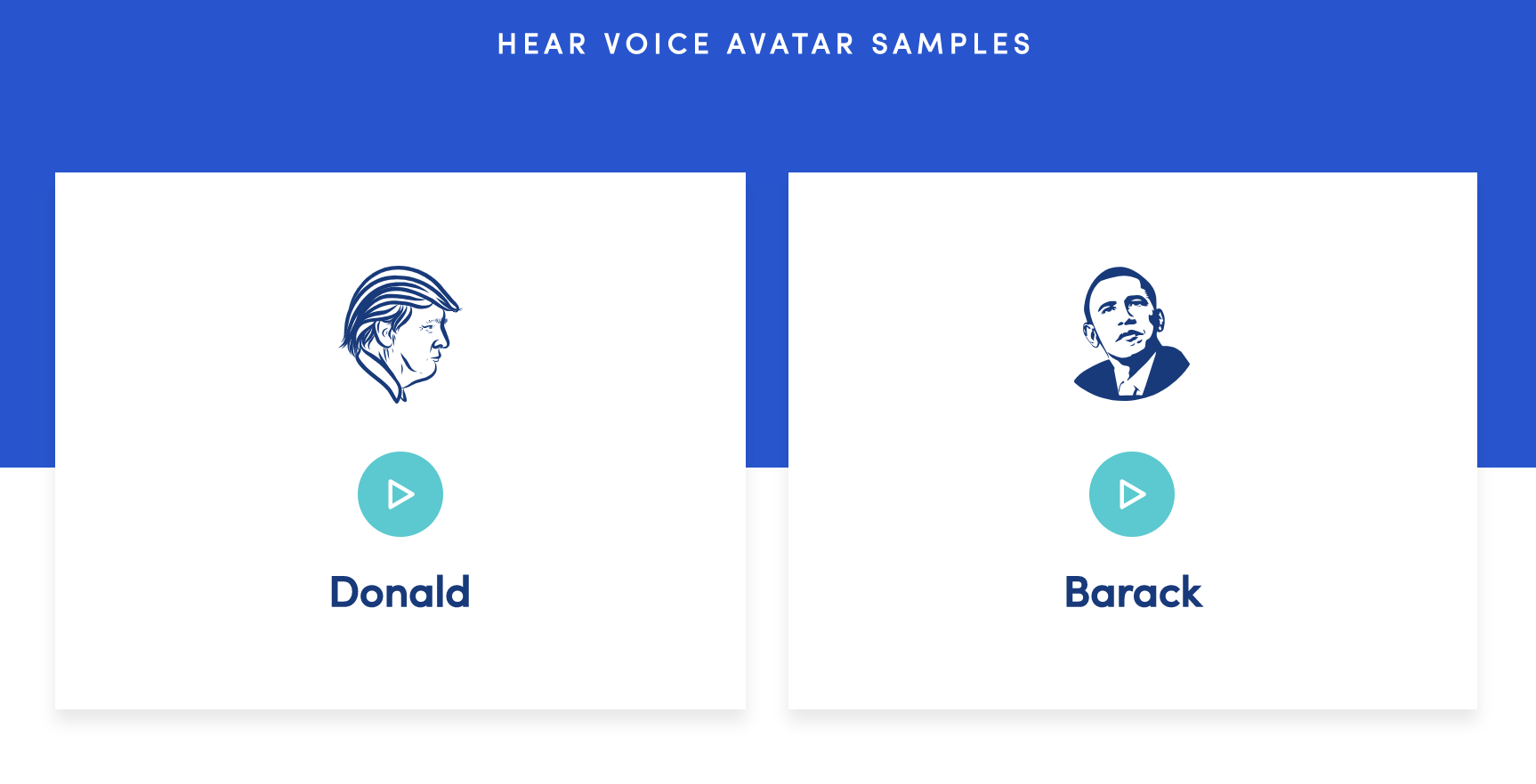 Lyrebird voice avatars created by machine learning