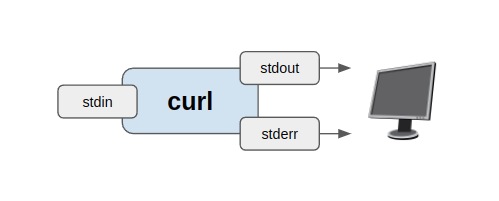 The curl command downloads an URL and directs its standard output back into the terminal as default.